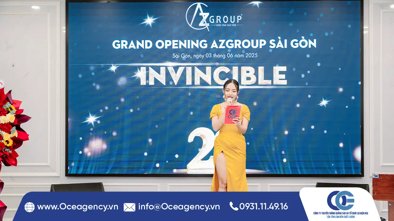 TỔ CHỨC SỰ KIỆN KHAI TRƯƠNG AZGROUP SÀI GÒN