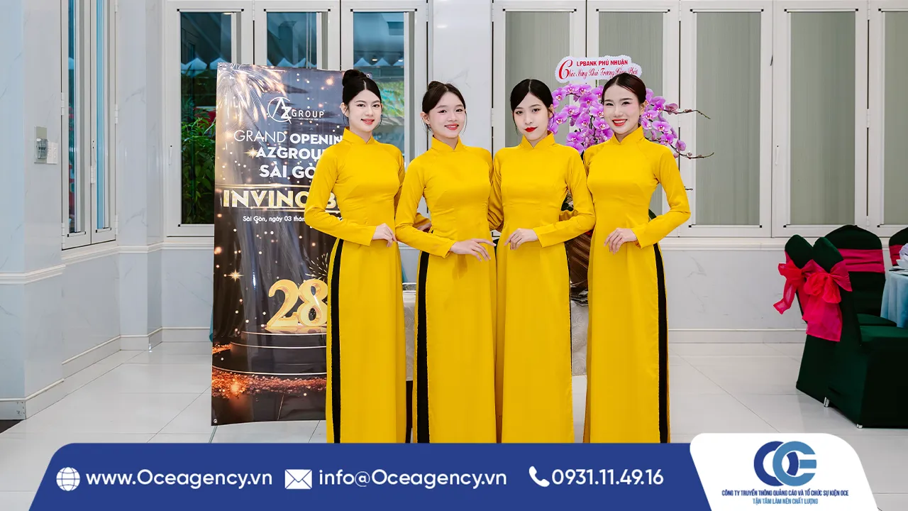 TỔ CHỨC SỰ KIỆN KHAI TRƯƠNG AZGROUP SÀI GÒN