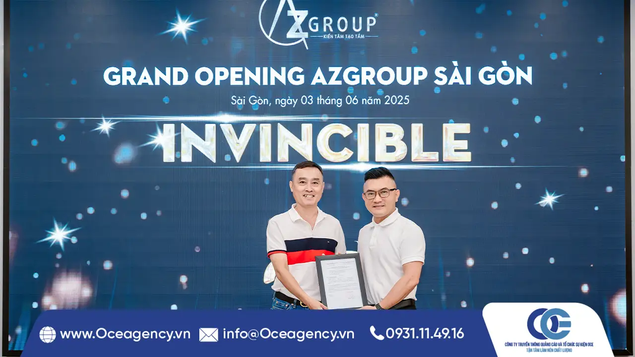 TỔ CHỨC SỰ KIỆN KHAI TRƯƠNG AZGROUP SÀI GÒN