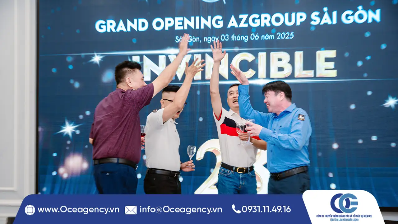 TỔ CHỨC SỰ KIỆN KHAI TRƯƠNG AZGROUP SÀI GÒN