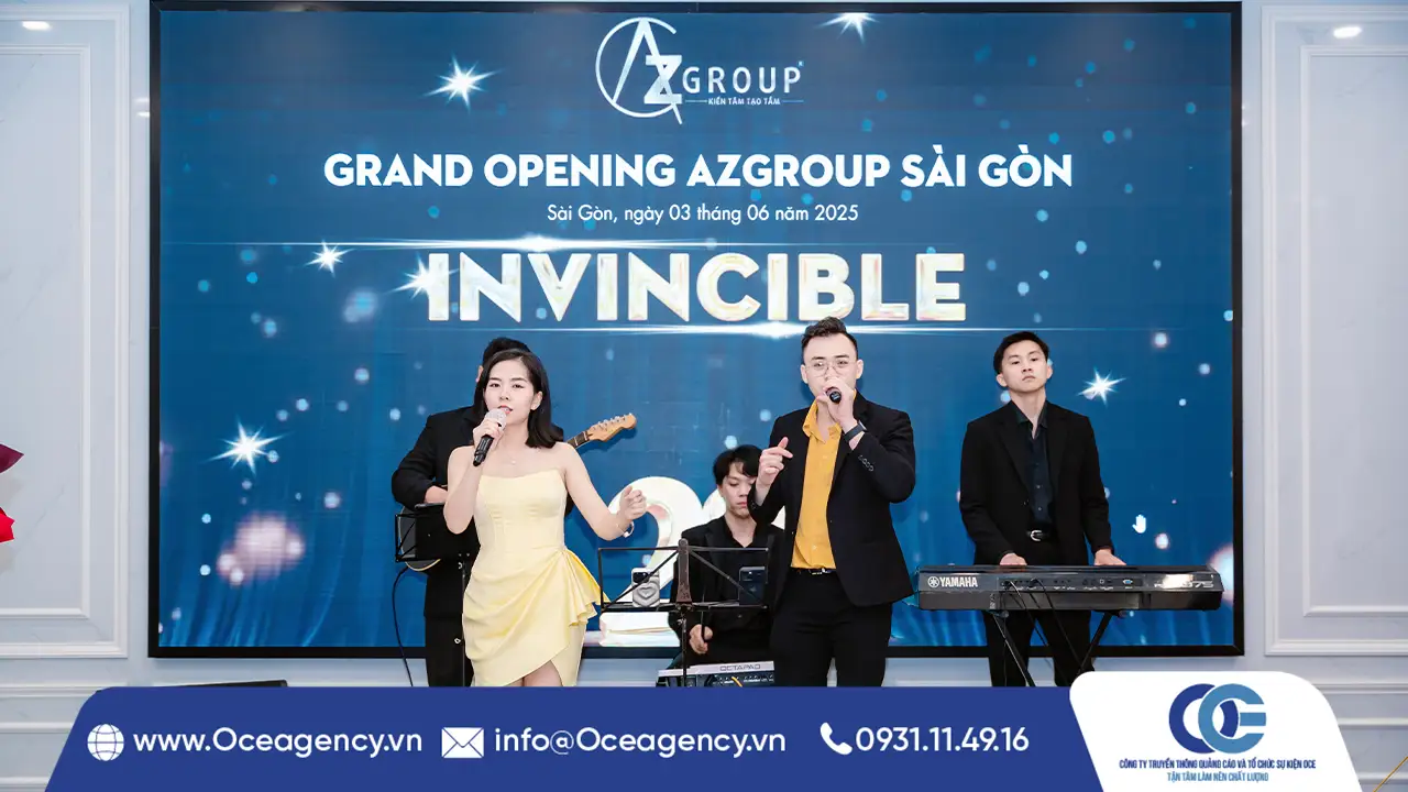 TỔ CHỨC SỰ KIỆN KHAI TRƯƠNG AZGROUP SÀI GÒN