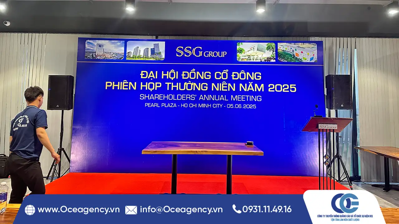 DỊCH VỤ CHO THUÊ THIẾT BỊ SỰ KIỆN ĐẠI HỘI CỔ ĐÔNG SSG GROUP