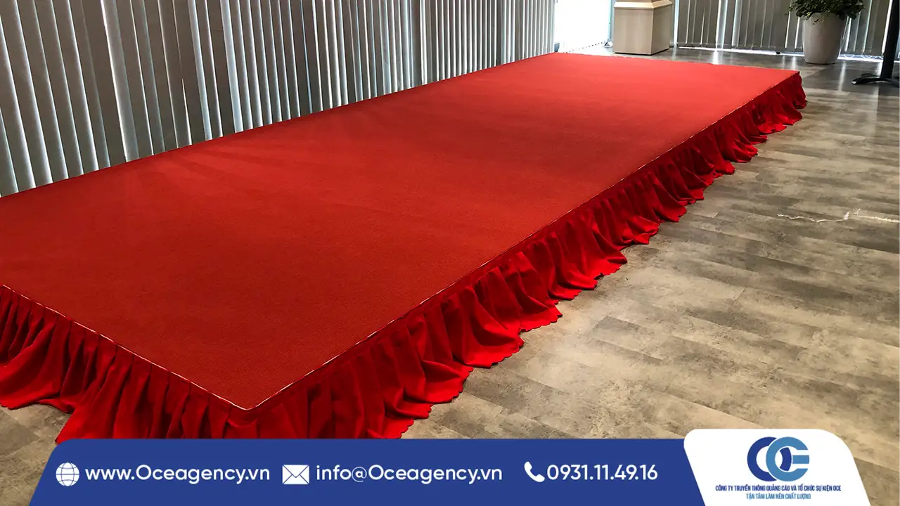DỊCH VỤ THI CÔNG BACKDROP SÂN KHẤU CÔNG TY IDICO - CTCP