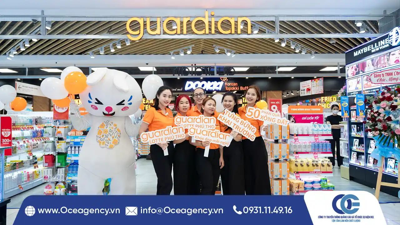 Tổ chức chuỗi sự kiện khai trương Guardian Lotte Mart Phú Thọ