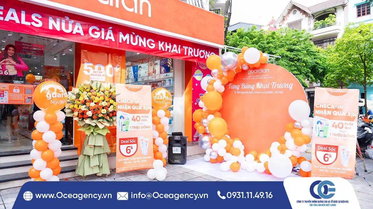 TỔ CHỨC CHUỖI SỰ KIỆN KHAI TRƯƠNG GUARDIAN