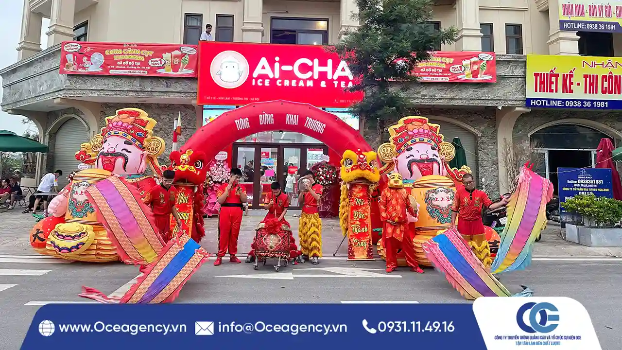 CHO THUÊ MÚA LÂN CHUỖI SỰ KIỆN KHAI TRƯƠNG AI-CHA