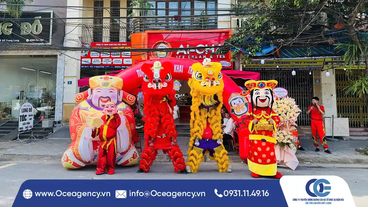CHO THUÊ MÚA LÂN KHAI TRƯƠNG AI-CHA TẠI THÁI NGUYÊN