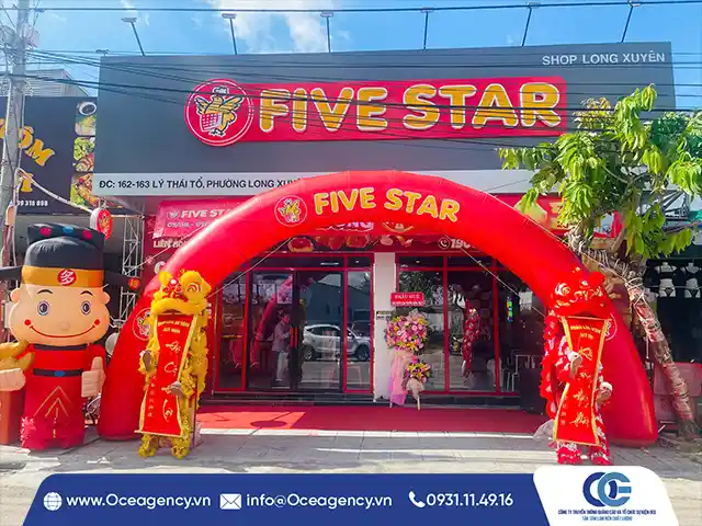 CHO THUÊ CỔNG HƠI - MÚA LÂN KHAI TRƯƠNG FIVE STAR