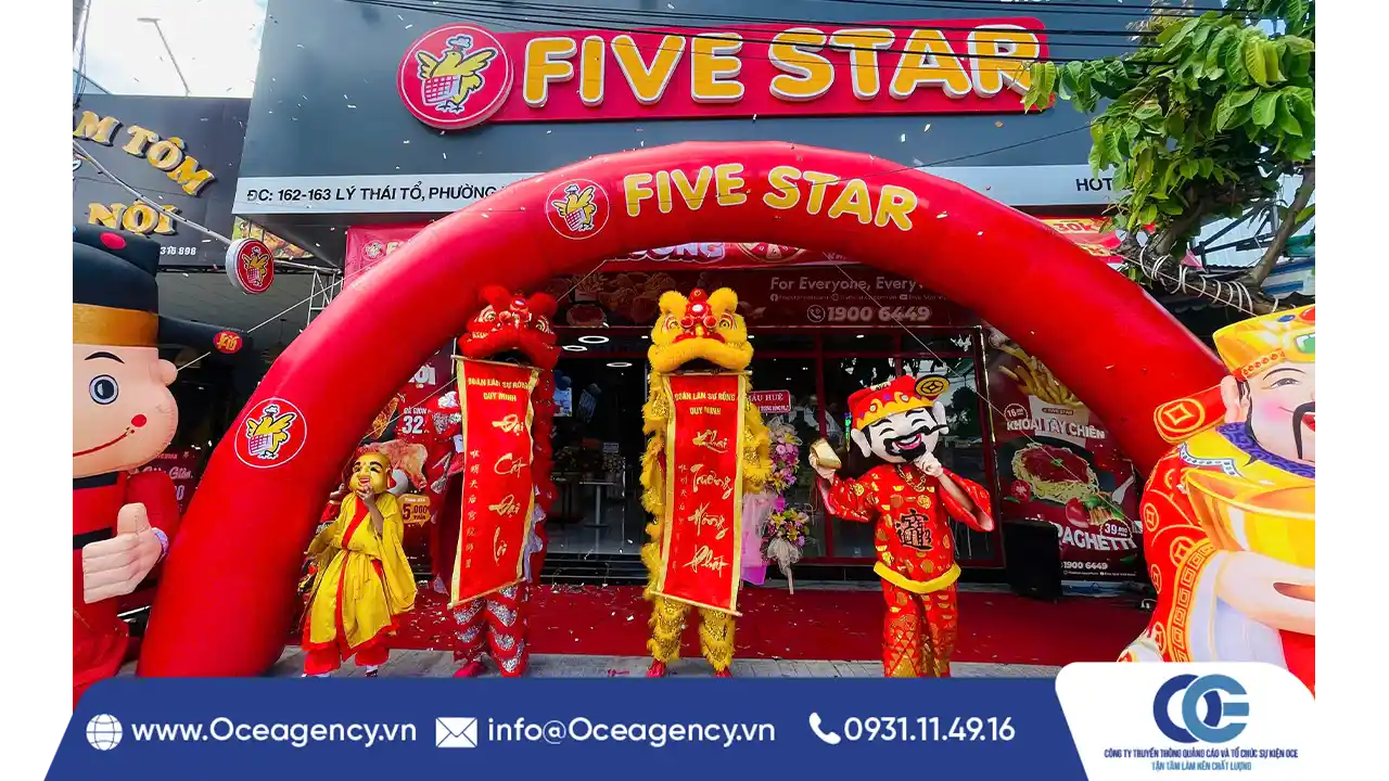 CHO THUÊ CỔNG HƠI - MÚA LÂN KHAI TRƯƠNG FIVE STAR