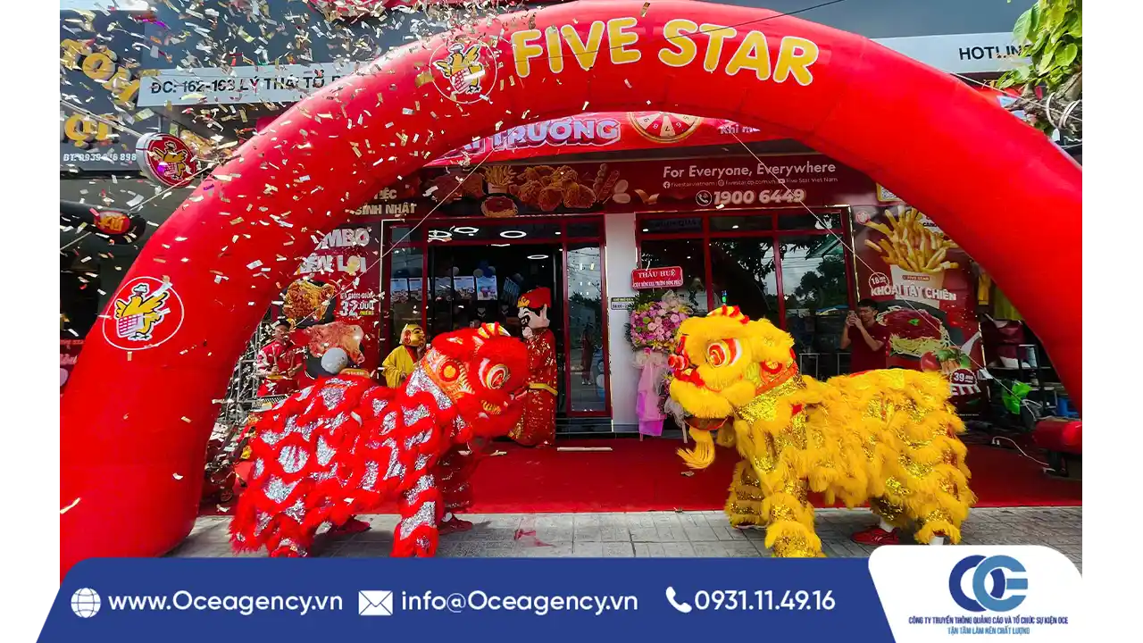 CHO THUÊ CỔNG HƠI - MÚA LÂN KHAI TRƯƠNG FIVE STAR