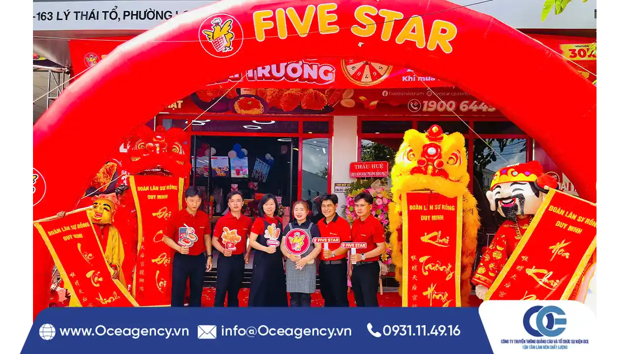 CHO THUÊ CỔNG HƠI - MÚA LÂN KHAI TRƯƠNG FIVE STAR