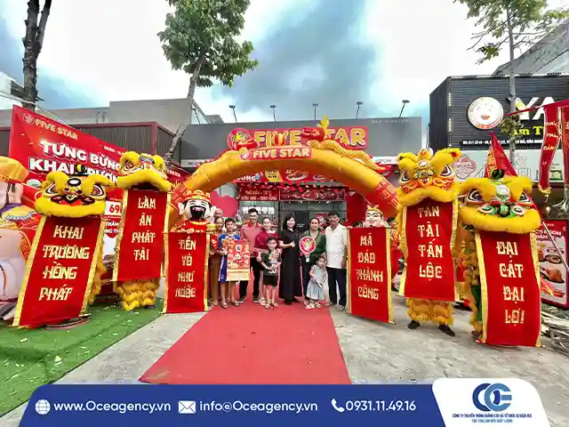 CHO THUÊ CỔNG HƠI - MÚA LÂN KHAI TRƯƠNG FIVE STAR RẠCH GIÁ