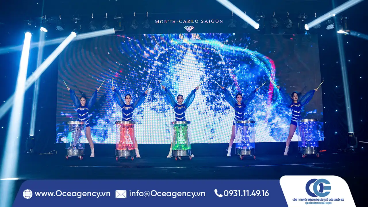 CUNG CẤP VŨ ĐOÀN LỄ KỶ NIỆM 10 NĂM MONTE CARLO SAIGON CLUB
