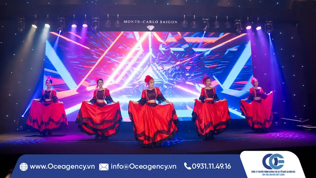 CUNG CẤP VŨ ĐOÀN LỄ KỶ NIỆM 10 NĂM MONTE CARLO SAIGON CLUB