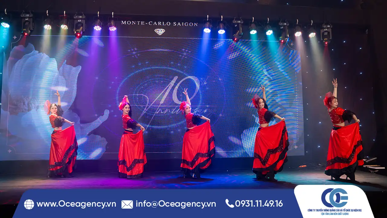 CUNG CẤP VŨ ĐOÀN LỄ KỶ NIỆM 10 NĂM MONTE CARLO SAIGON CLUB