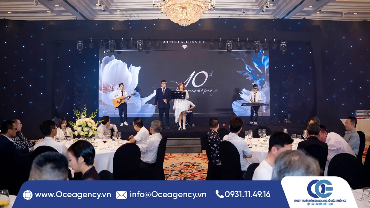 CUNG CẤP BAN NHẠC LỄ KỶ NIỆM 10 NĂM MONTE CARLO SAIGON CLUB