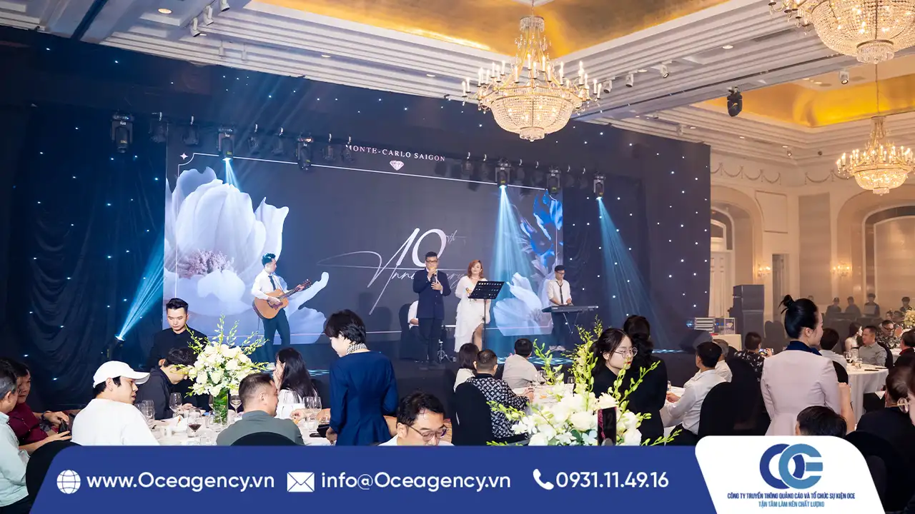 CUNG CẤP BAN NHẠC LỄ KỶ NIỆM 10 NĂM MONTE CARLO SAIGON CLUB