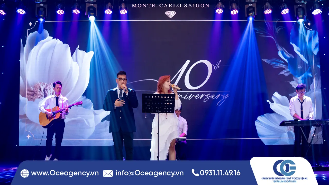 CUNG CẤP BAN NHẠC LỄ KỶ NIỆM 10 NĂM MONTE CARLO SAIGON CLUB