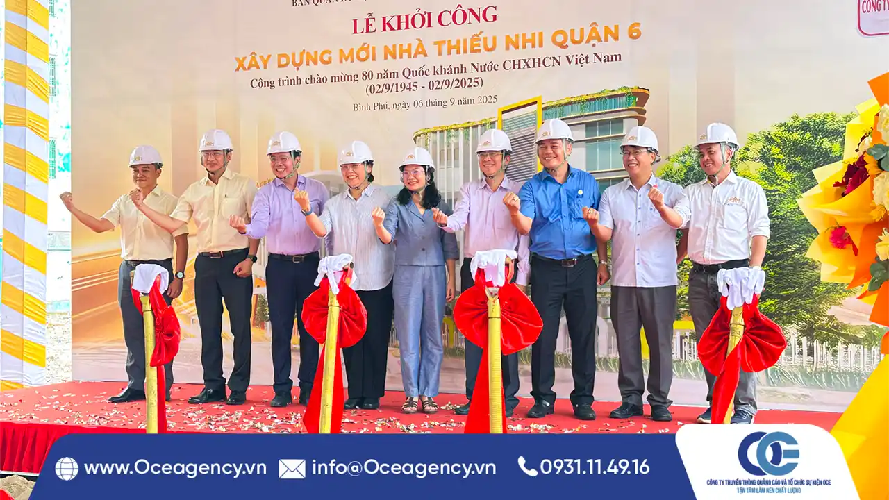 TỔ CHỨC LỄ KHỞI CÔNG NHÀ THIẾU NHI QUẬN 6