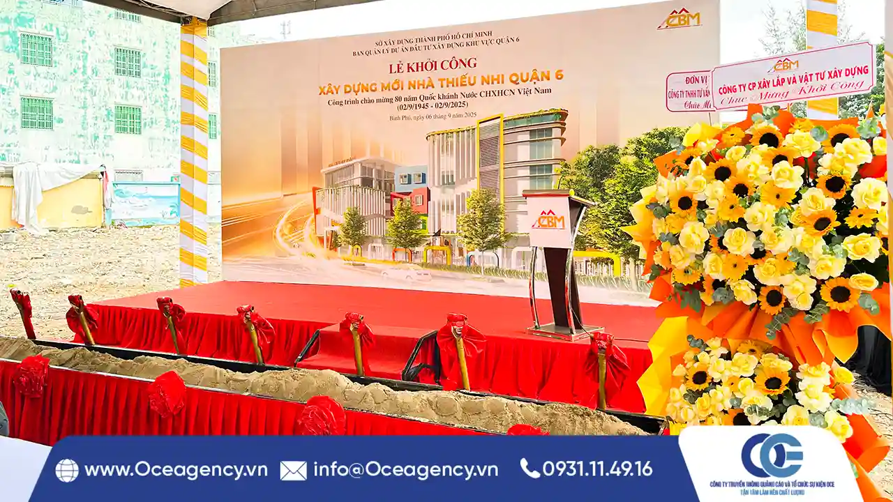 TỔ CHỨC LỄ KHỞI CÔNG NHÀ THIẾU NHI QUẬN 6