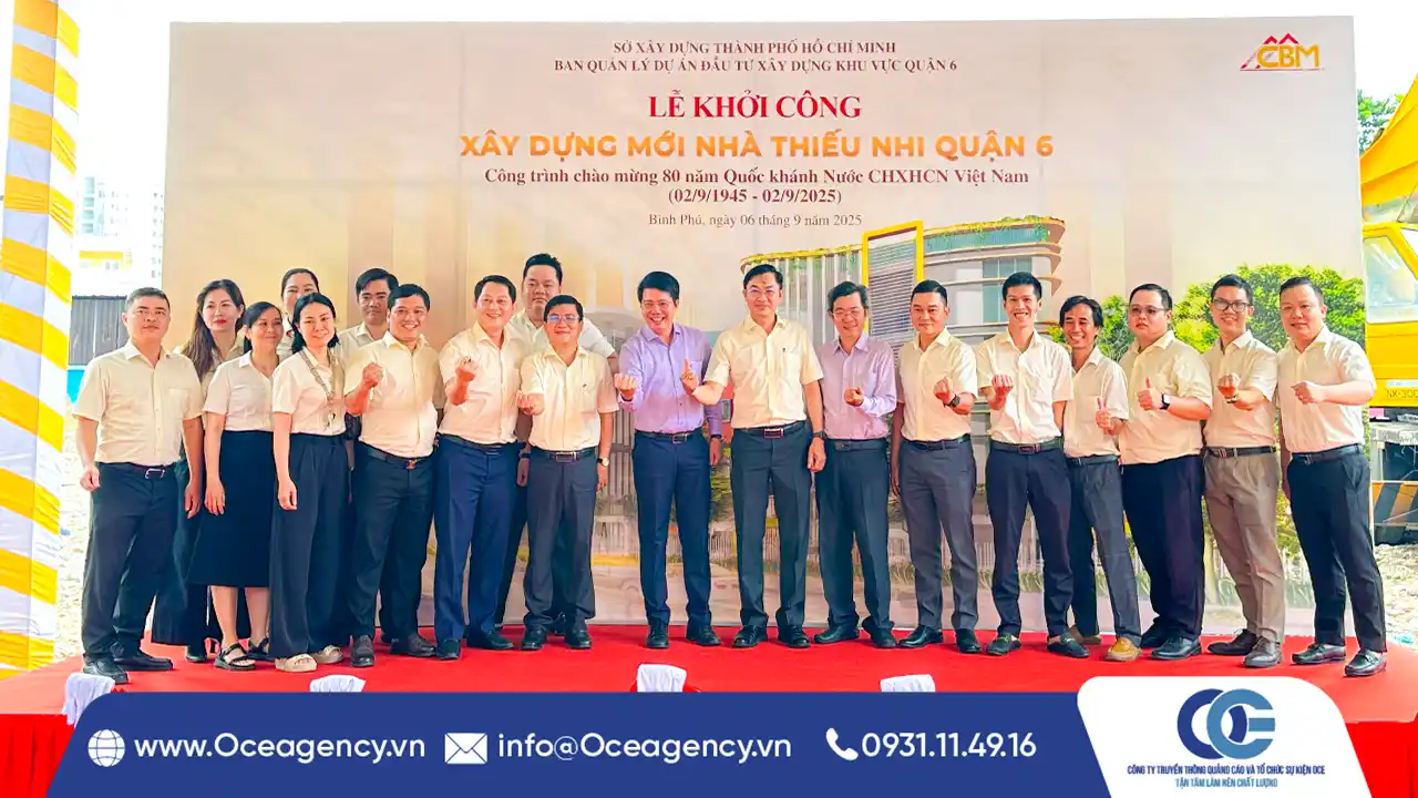 TỔ CHỨC LỄ KHỞI CÔNG NHÀ THIẾU NHI QUẬN 6