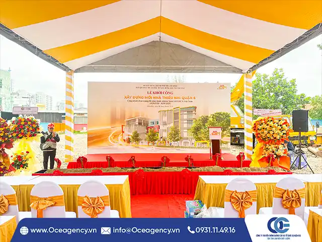 TỔ CHỨC LỄ KHỞI CÔNG NHÀ THIẾU NHI QUẬN 6