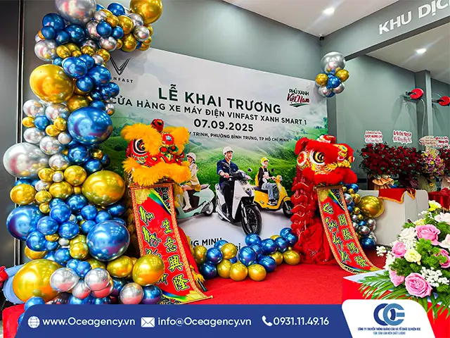 TỔ CHỨC SỰ KIỆN KHAI TRƯƠNG VINFAST XANH SMART 1