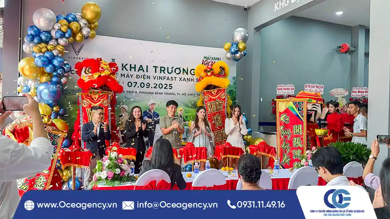 TỔ CHỨC SỰ KIỆN KHAI TRƯƠNG VINFAST XANH SMART 1