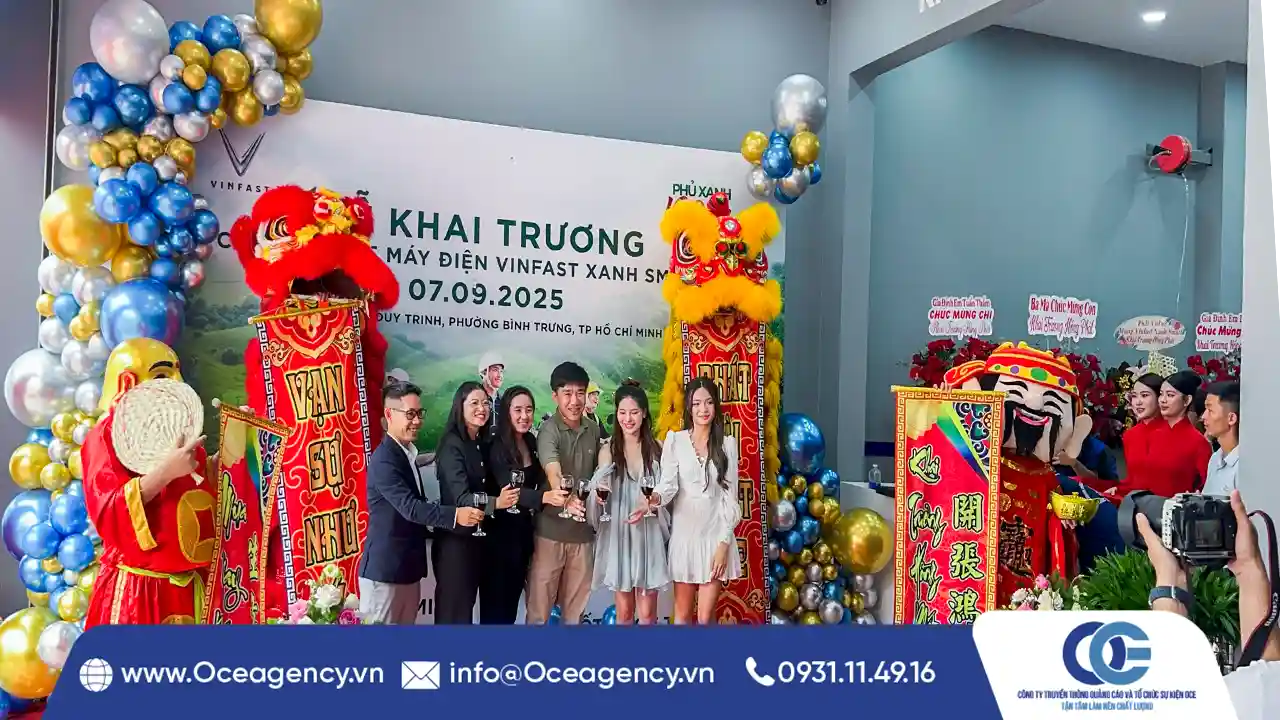 TỔ CHỨC SỰ KIỆN KHAI TRƯƠNG VINFAST XANH SMART 1
