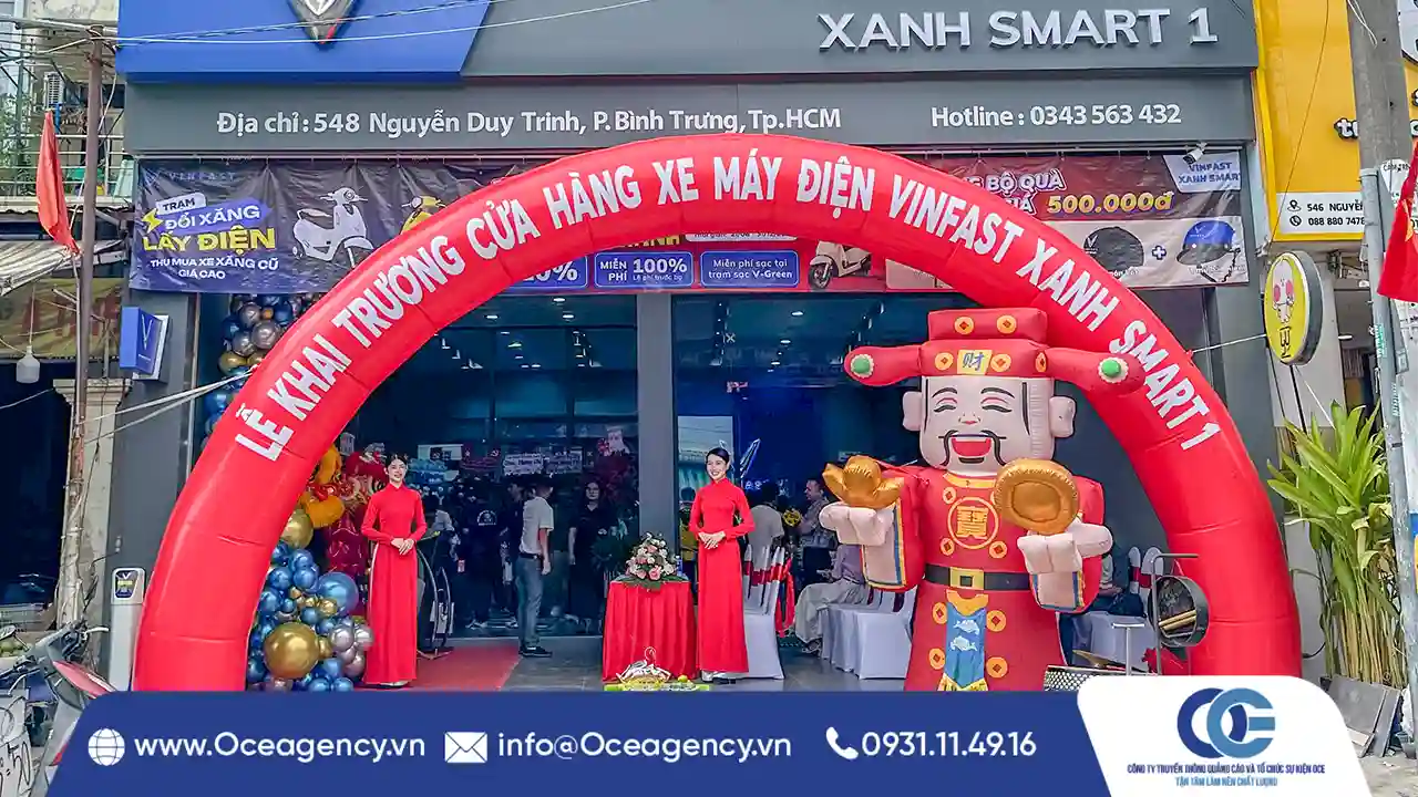 TỔ CHỨC SỰ KIỆN KHAI TRƯƠNG VINFAST XANH SMART 1