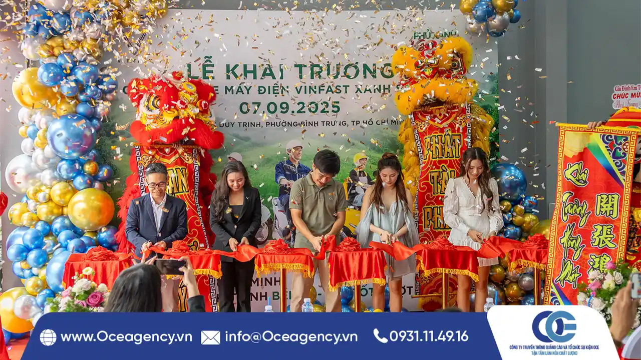 TỔ CHỨC SỰ KIỆN KHAI TRƯƠNG VINFAST XANH SMART 1