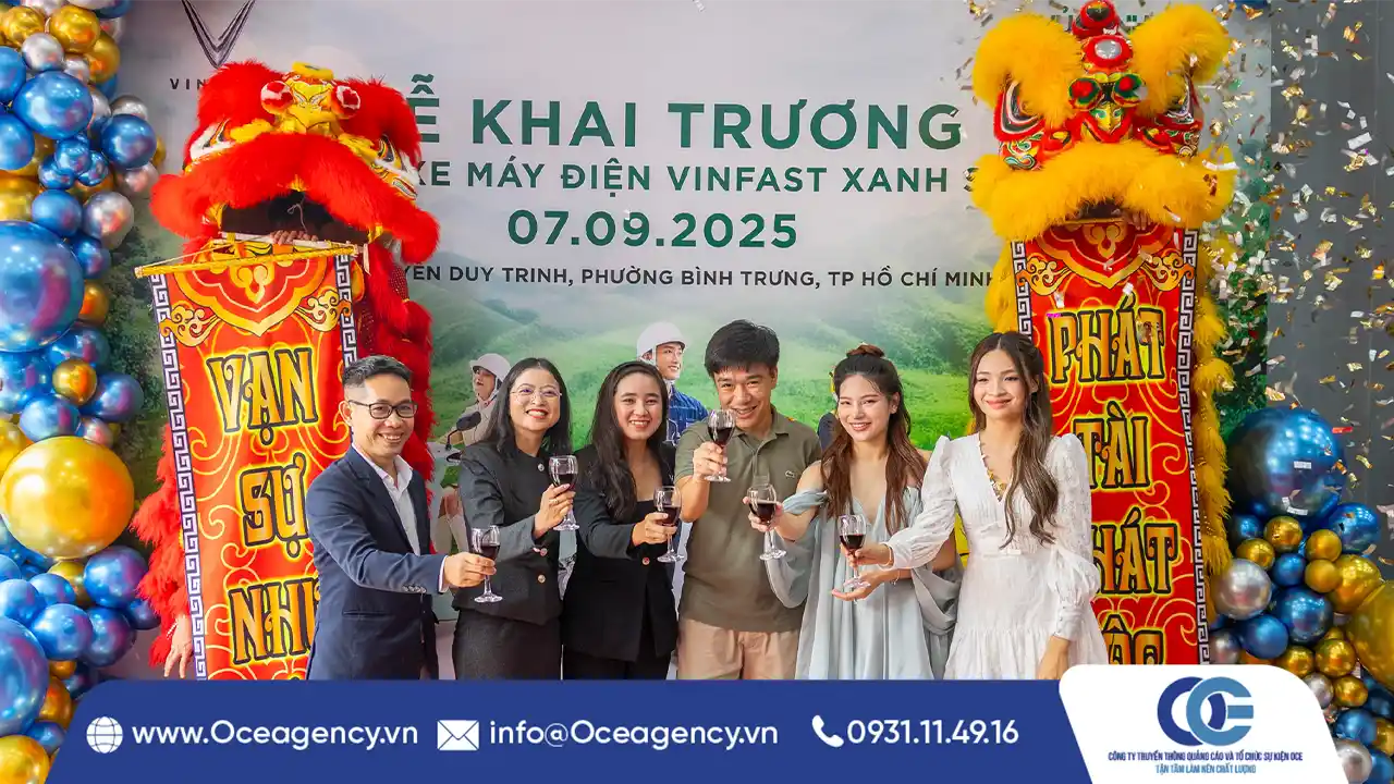 TỔ CHỨC SỰ KIỆN KHAI TRƯƠNG VINFAST XANH SMART 1