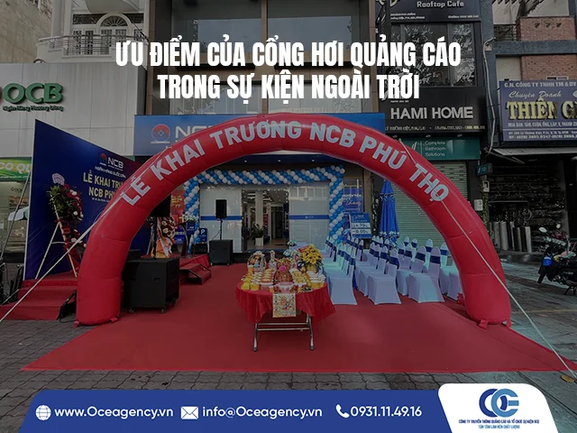 ƯU ĐIỂM CỦA CỔNG HƠI QUẢNG CÁO TRONG SỰ KIỆN NGOÀI TRỜI