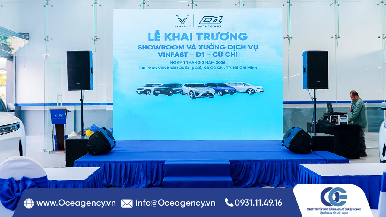 OCE Agency – Cho thuê màn hình LED sự kiện chuyên nghiệp