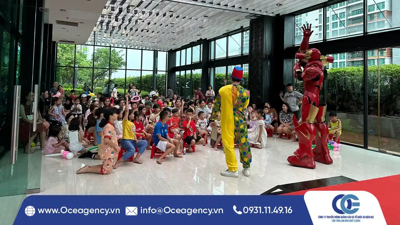 Cách bố trí mascot trong chương trình