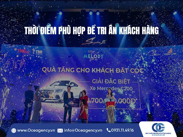 THỜI ĐIỂM PHÙ HỢP ĐỂ TRI ÂN KHÁCH HÀNG