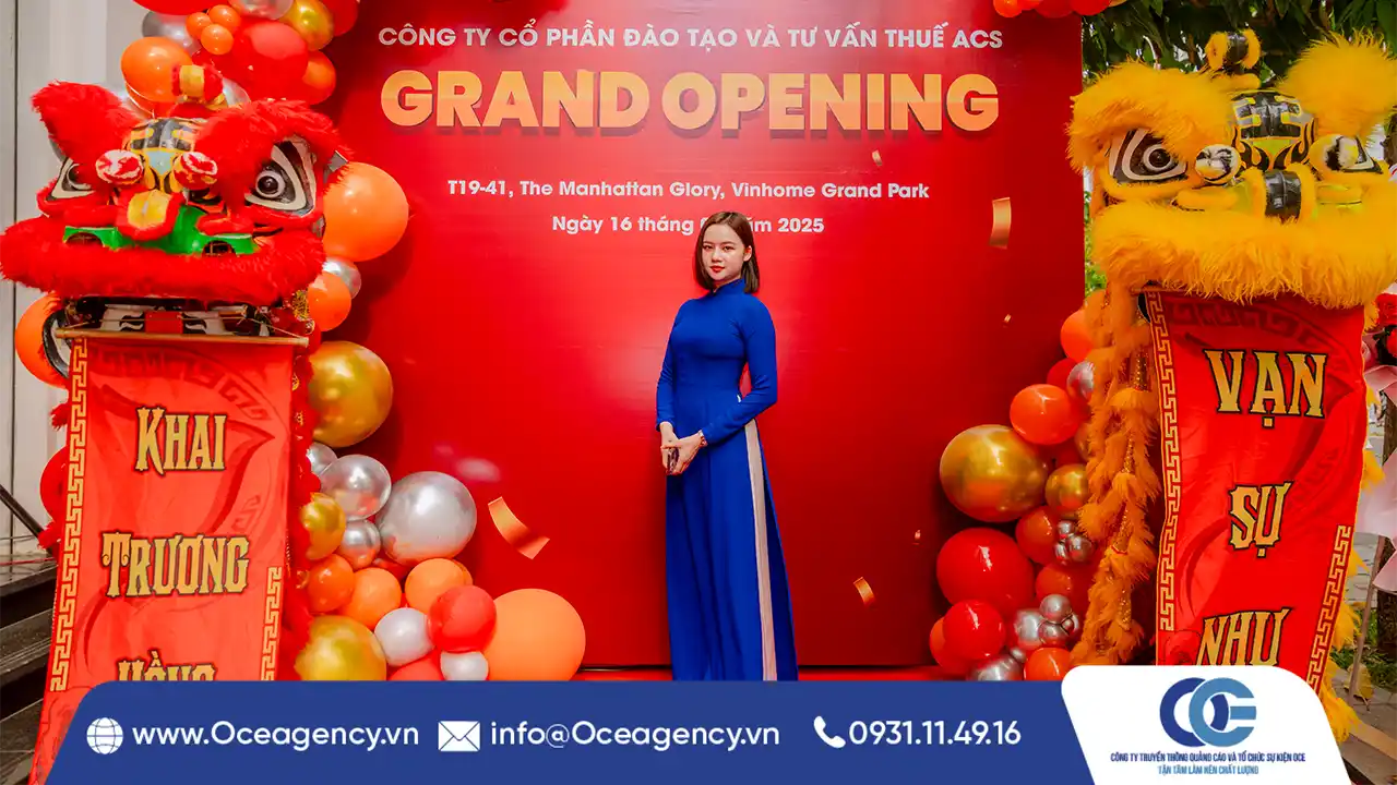 BACKDROP KHAI TRƯƠNG &ndash; ĐIỂM NHẤN KH&Ocirc;NG THỂ THIẾU