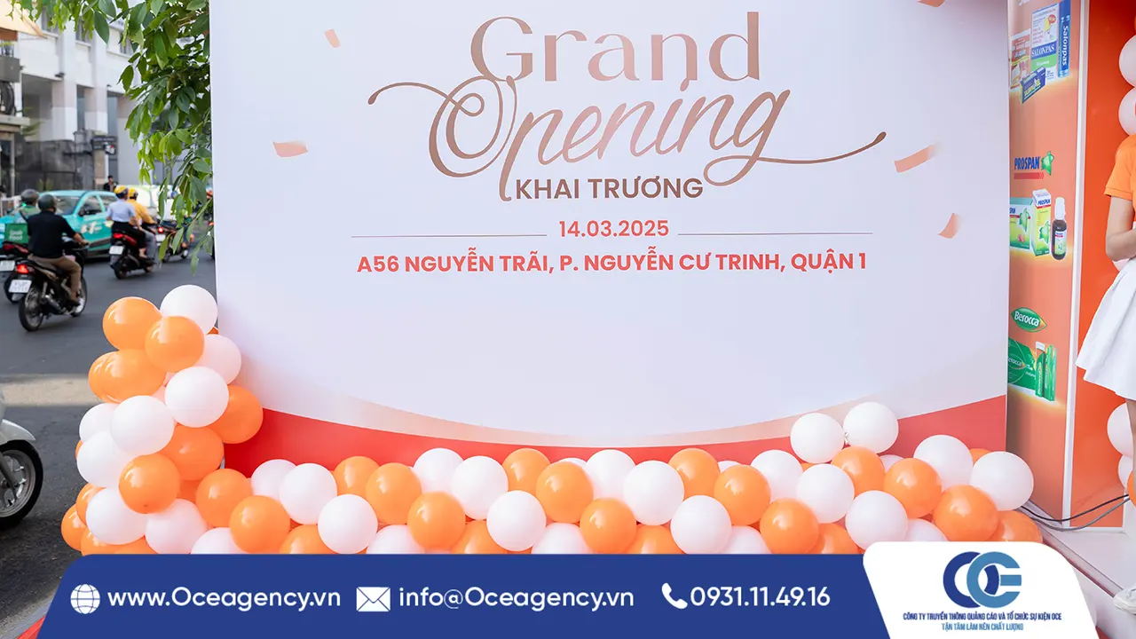 BACKDROP KHAI TRƯƠNG &ndash; ĐIỂM NHẤN KH&Ocirc;NG THỂ THIẾU