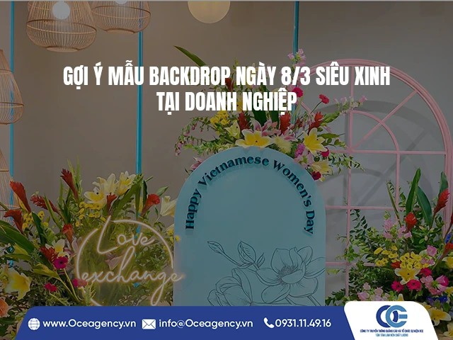 GỢI Ý MẪU BACKDROP NGÀY 8/3 SIÊU XINH TẠI DOANH NGHIỆP