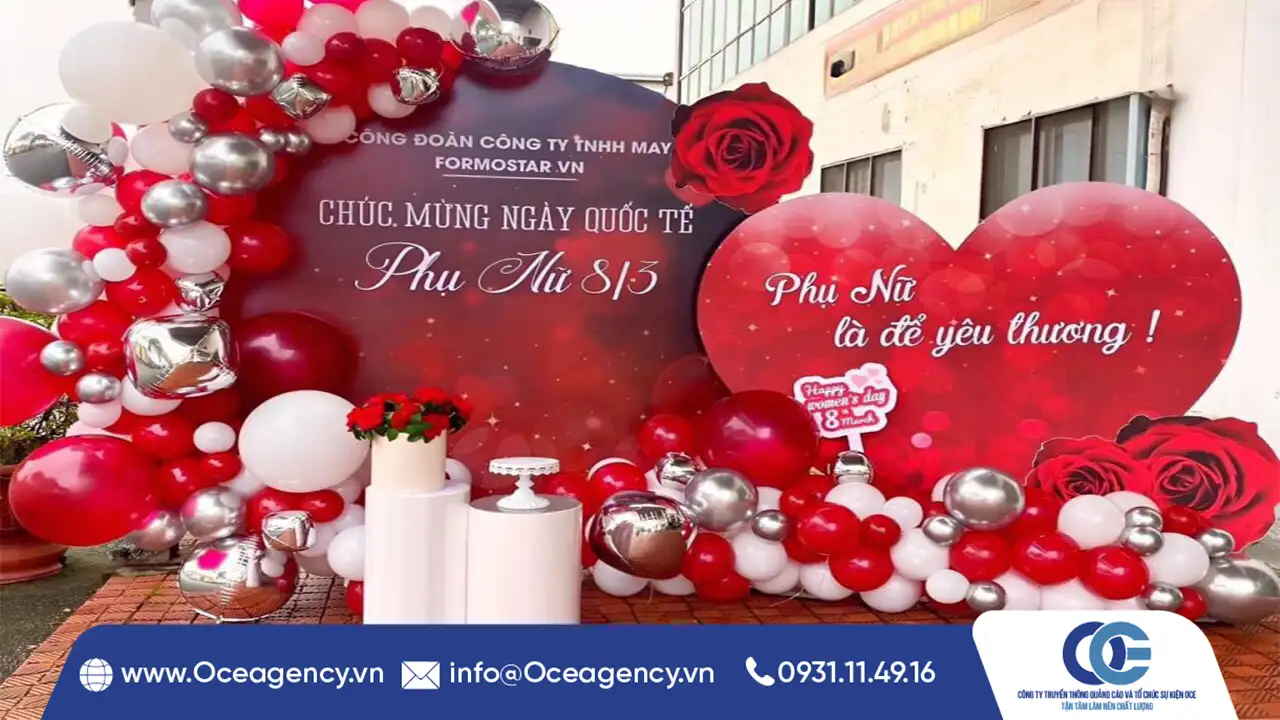 GỢI Ý MẪU BACKDROP NGÀY 8/3 SIÊU XINH TẠI DOANH NGHIỆP
