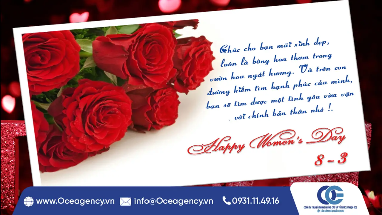 MẪU THIỆP CH&Uacute;C MỪNG QUỐC TẾ PHỤ NỮ 8/3 ẤN TƯỢNG