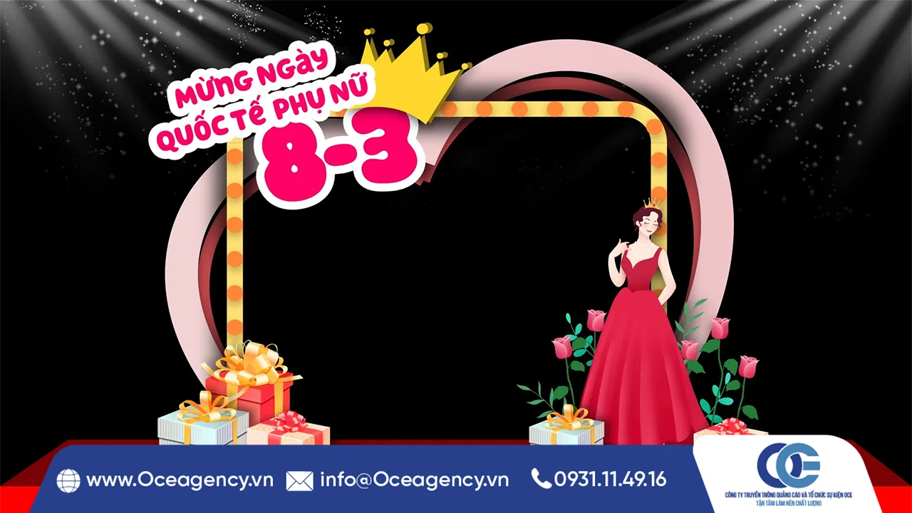 MẪU STANDEE &ndash; PHOTO BOOTH 8/3 THU H&Uacute;T CHECK-IN