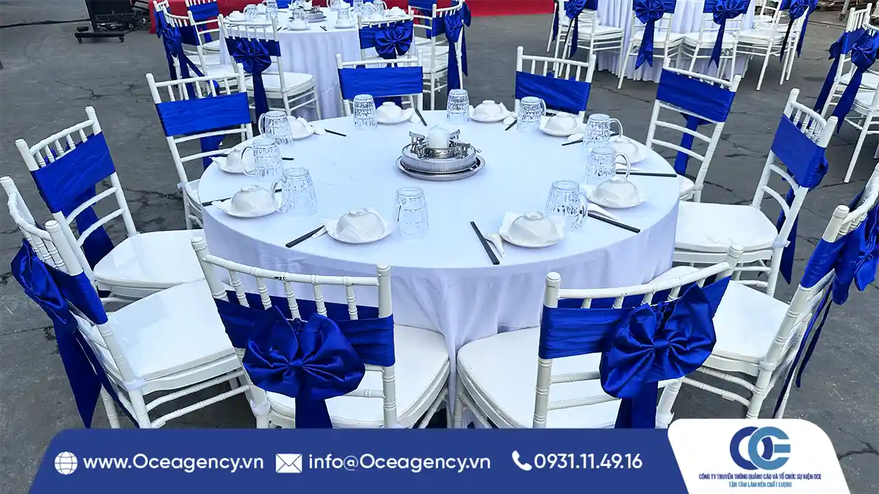 THUÊ BÀN TRÒN BANQUET TIÊU CHUẨN 5 SAO TP.HCM