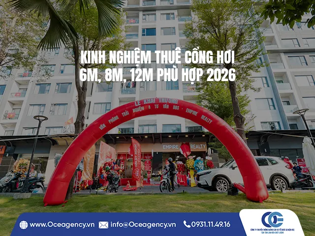 KINH NGHIỆM THUÊ CỔNG HƠI 6M, 8M, 12M PHÙ HỢP 2026