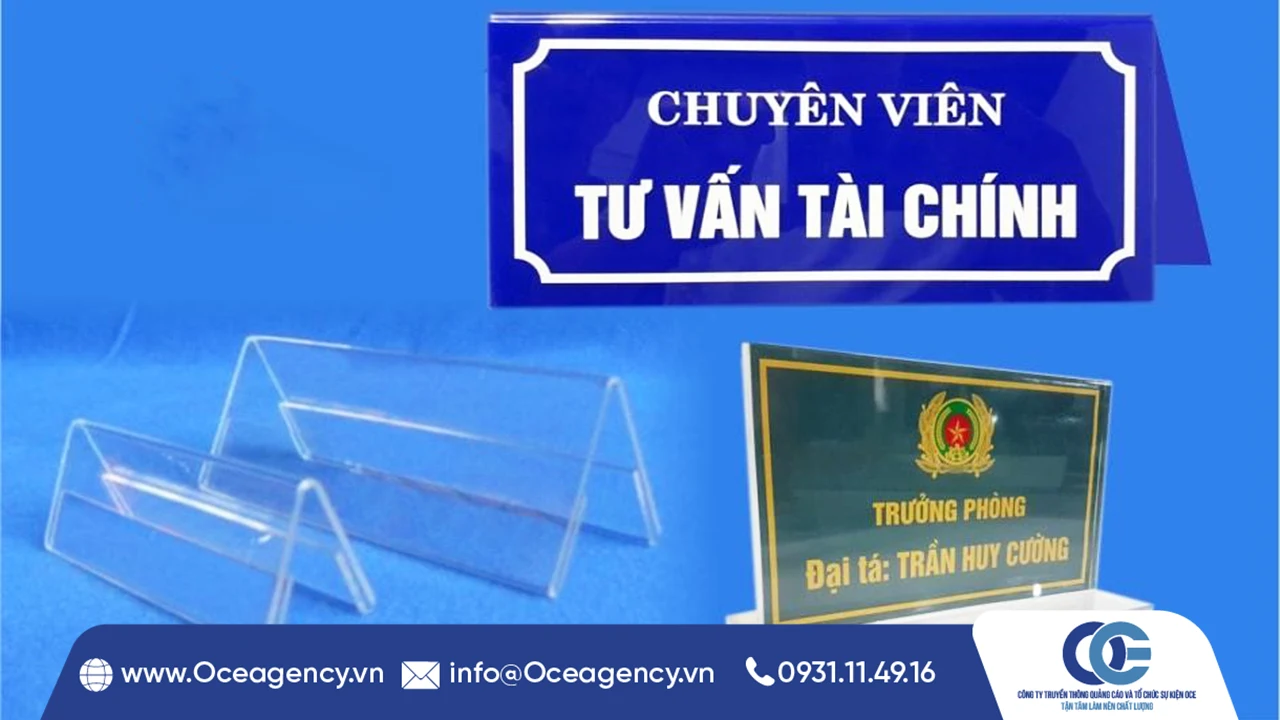 CHO THUÊ BẢNG TÊN ĐỂ BÀN SỰ KIỆN CHUYÊN NGHIỆP