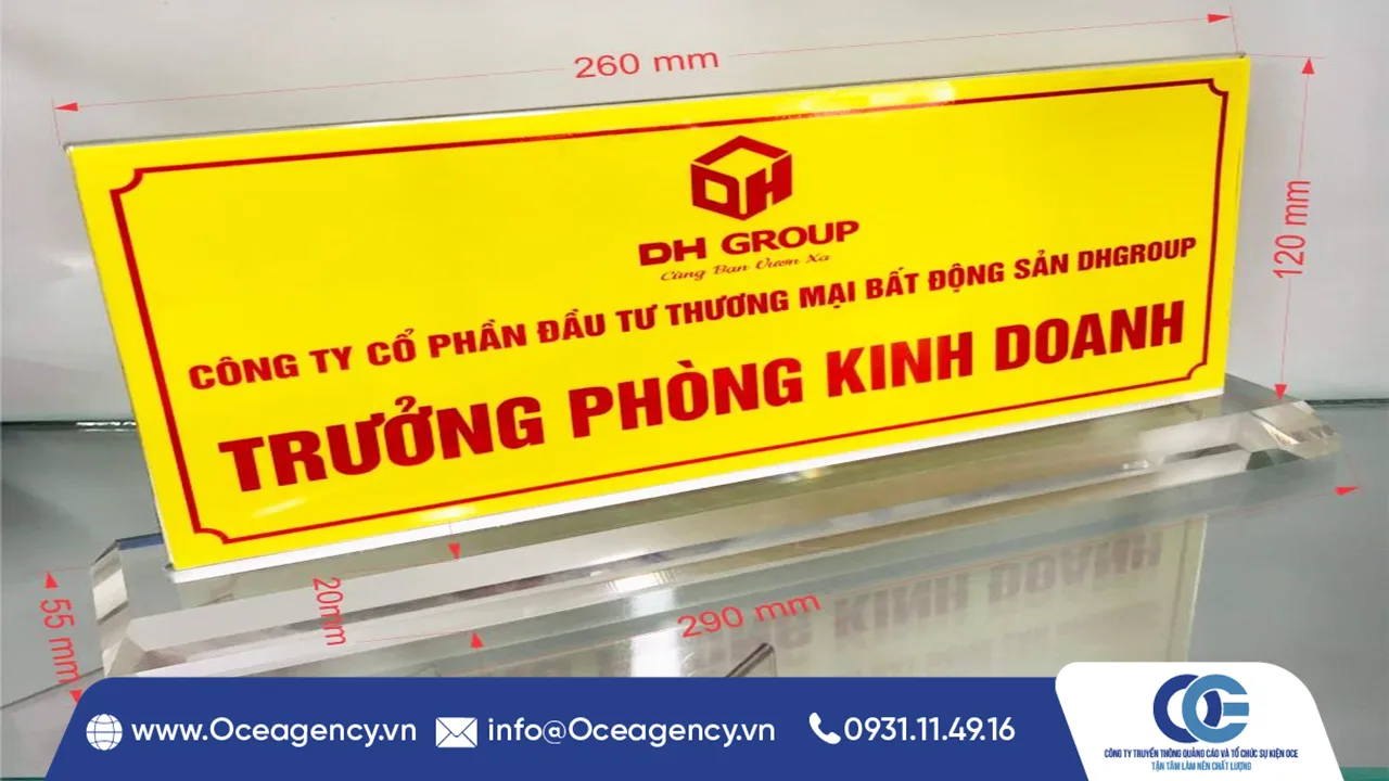 CHO THUÊ BẢNG TÊN ĐỂ BÀN SỰ KIỆN CHUYÊN NGHIỆP