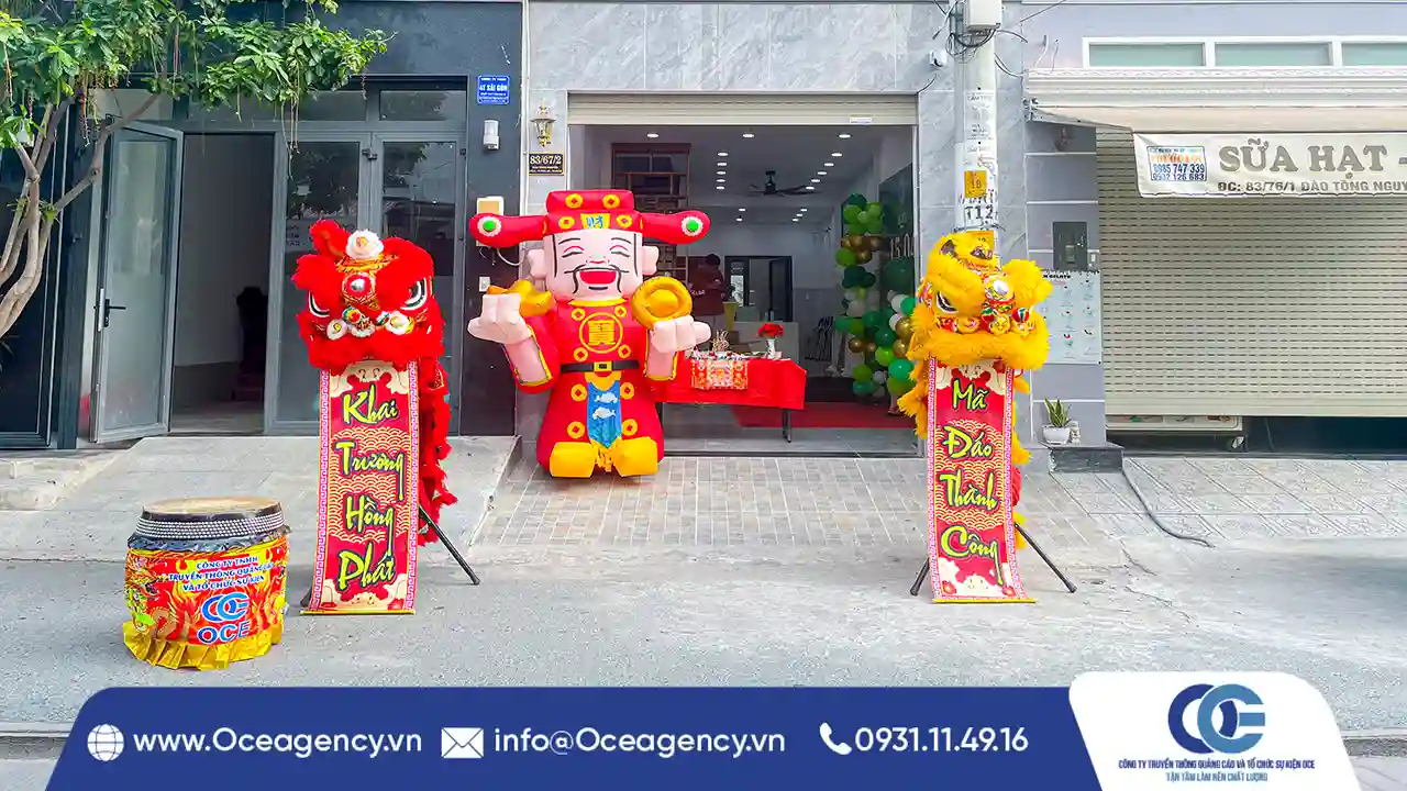 CHO THUÊ RỐI HƠI KHAI TRƯƠNG, QUẢNG CÁO| OCE AGENCY
