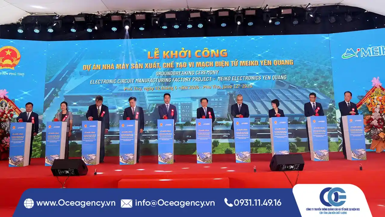 Cung cấp bục bấm chuông động thổ - khởi công chuyên nghiệp