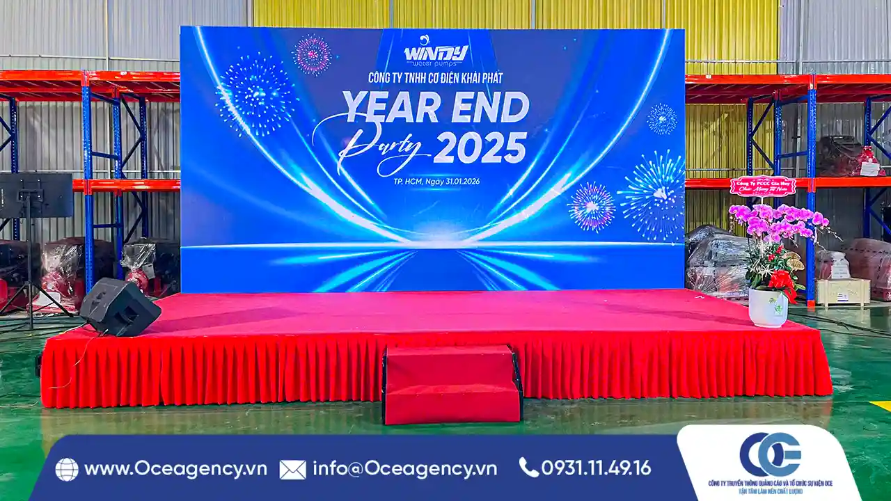 Cung cấp sân khấu Year End Party công ty Cơ điện Khải Phát