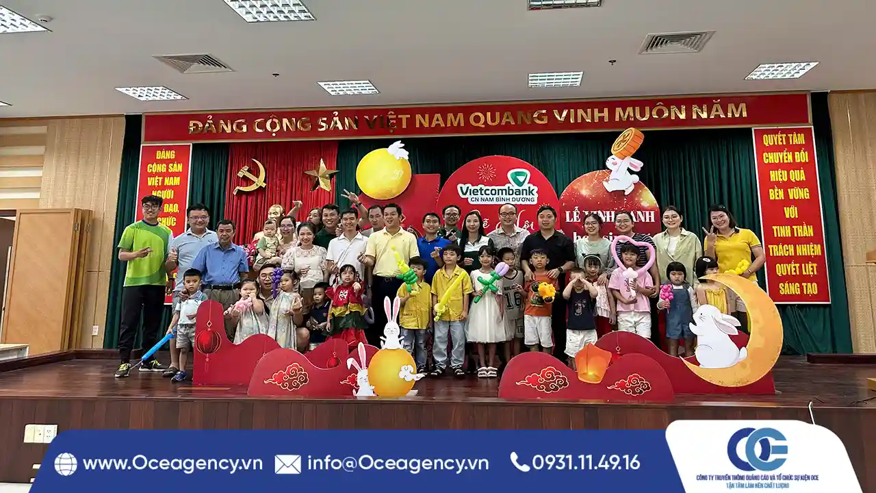 Tổ chức sự kiện trung thu Vietcombank – Chi nhánh Nam Bình Dương